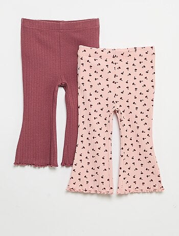 Set di 2 leggings a zampa