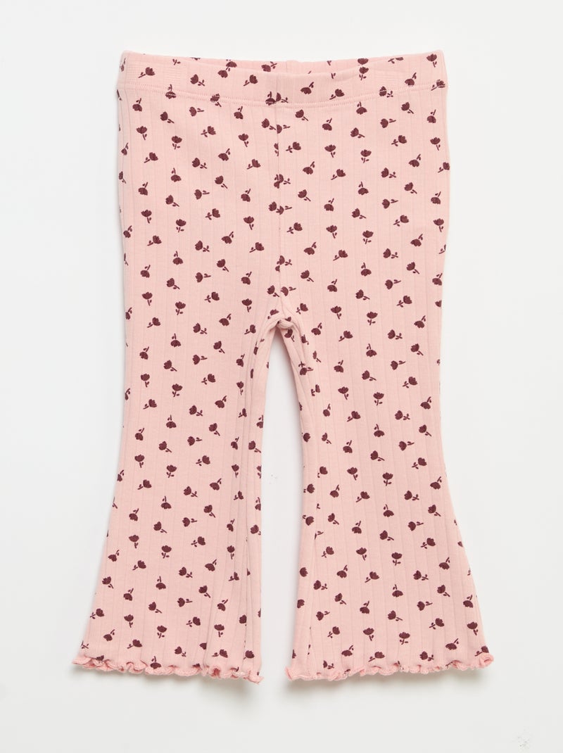 Set di 2 leggings a zampa Rosa - Kiabi