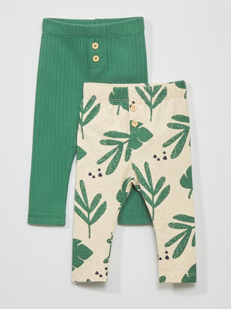 Set di 2 leggings BEIGE - Kiabi