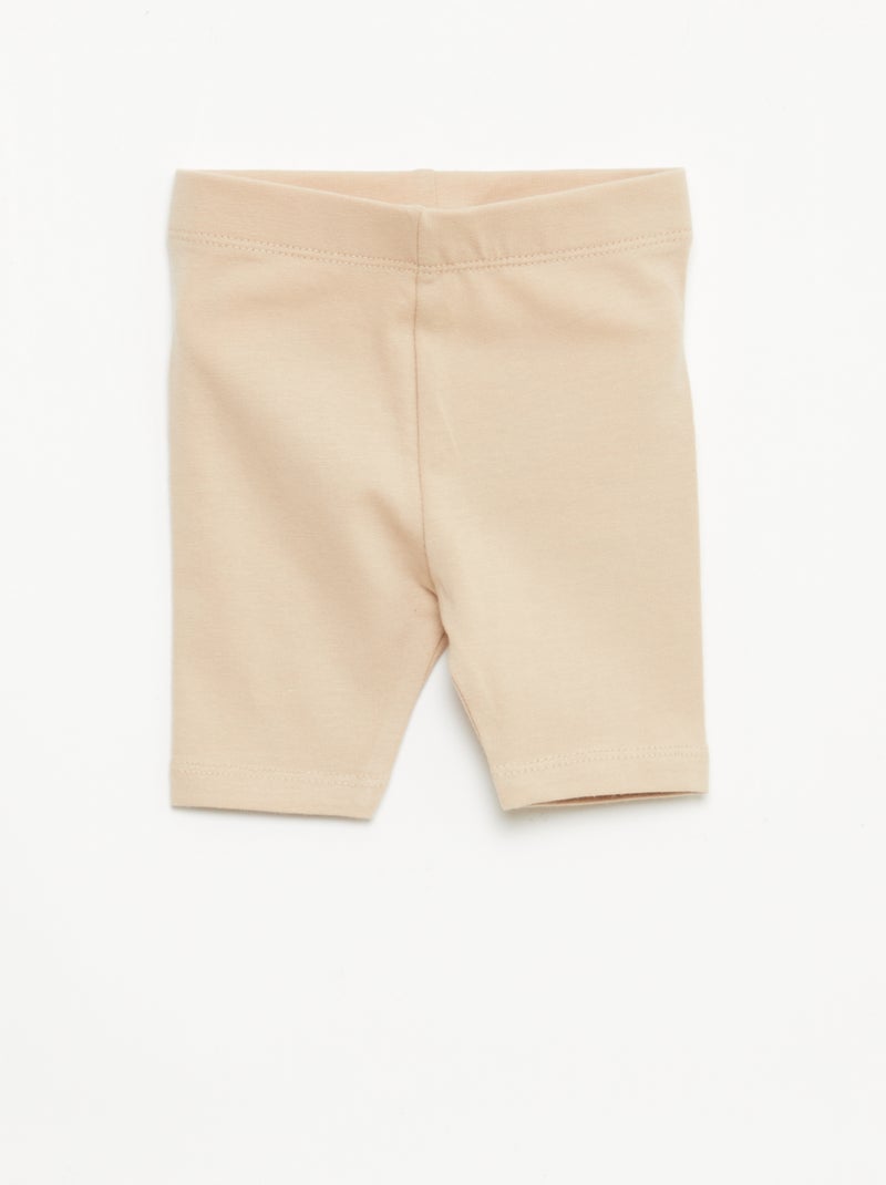 Set di 2 leggings corti Beige - Kiabi