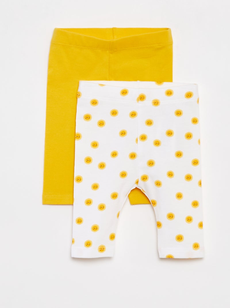Set di 2 leggings corti BIANCO - Kiabi