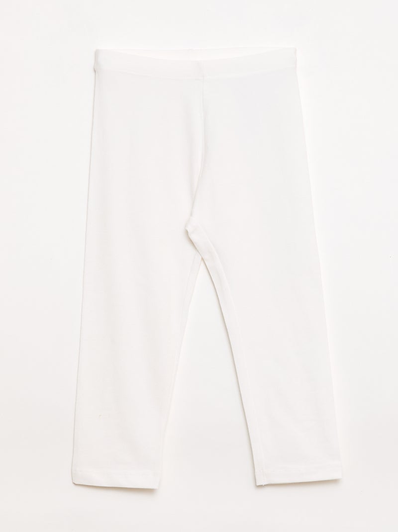 Set di 2 leggings corti Bianco - Kiabi
