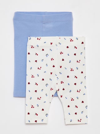 Set di 2 leggings corti
