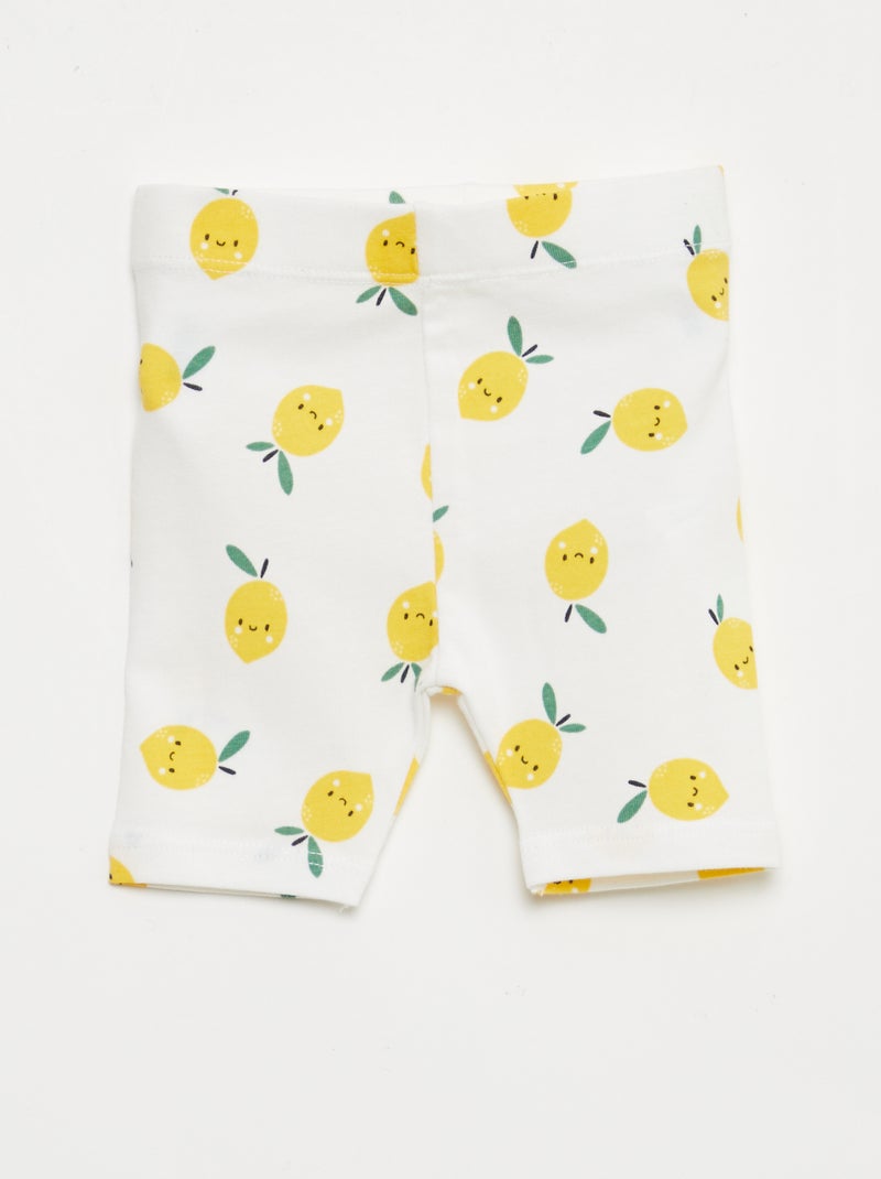 Set di 2 leggings corti Giallo - Kiabi