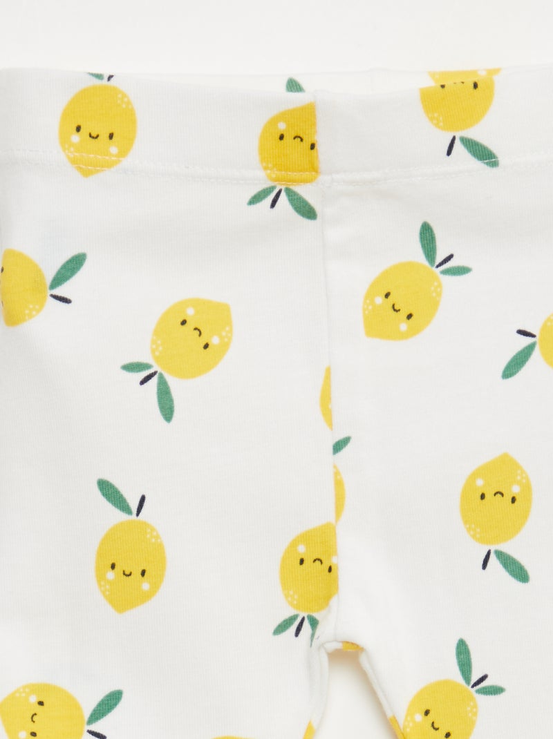 Set di 2 leggings corti Giallo - Kiabi