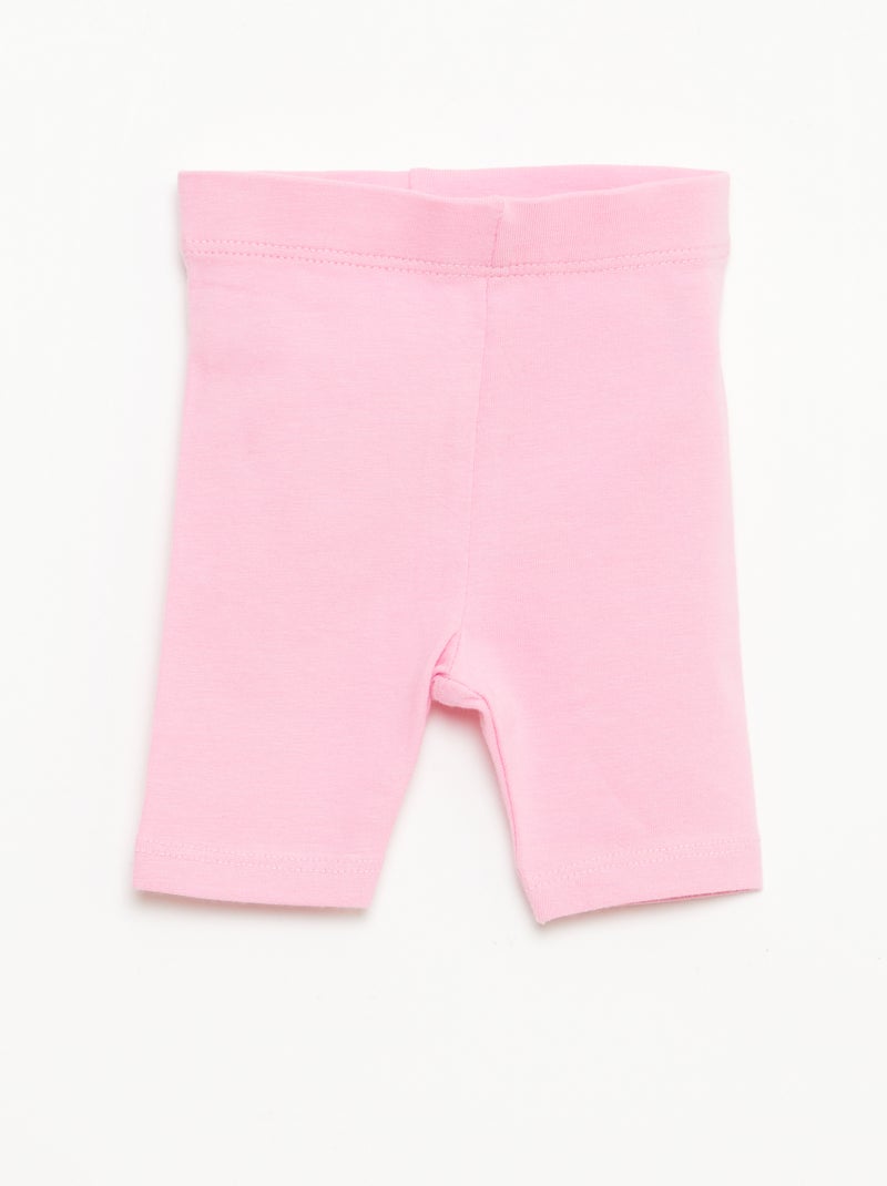 Set di 2 leggings corti Rosa - Kiabi