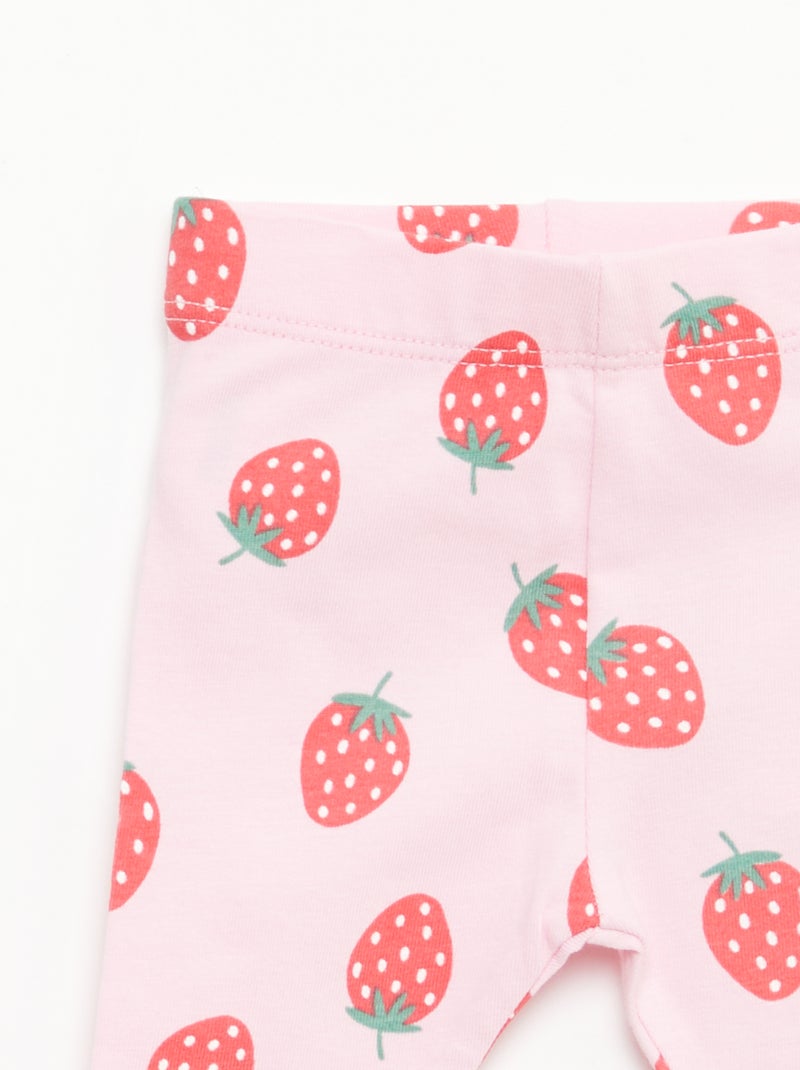 Set di 2 leggings corti Rosa - Kiabi