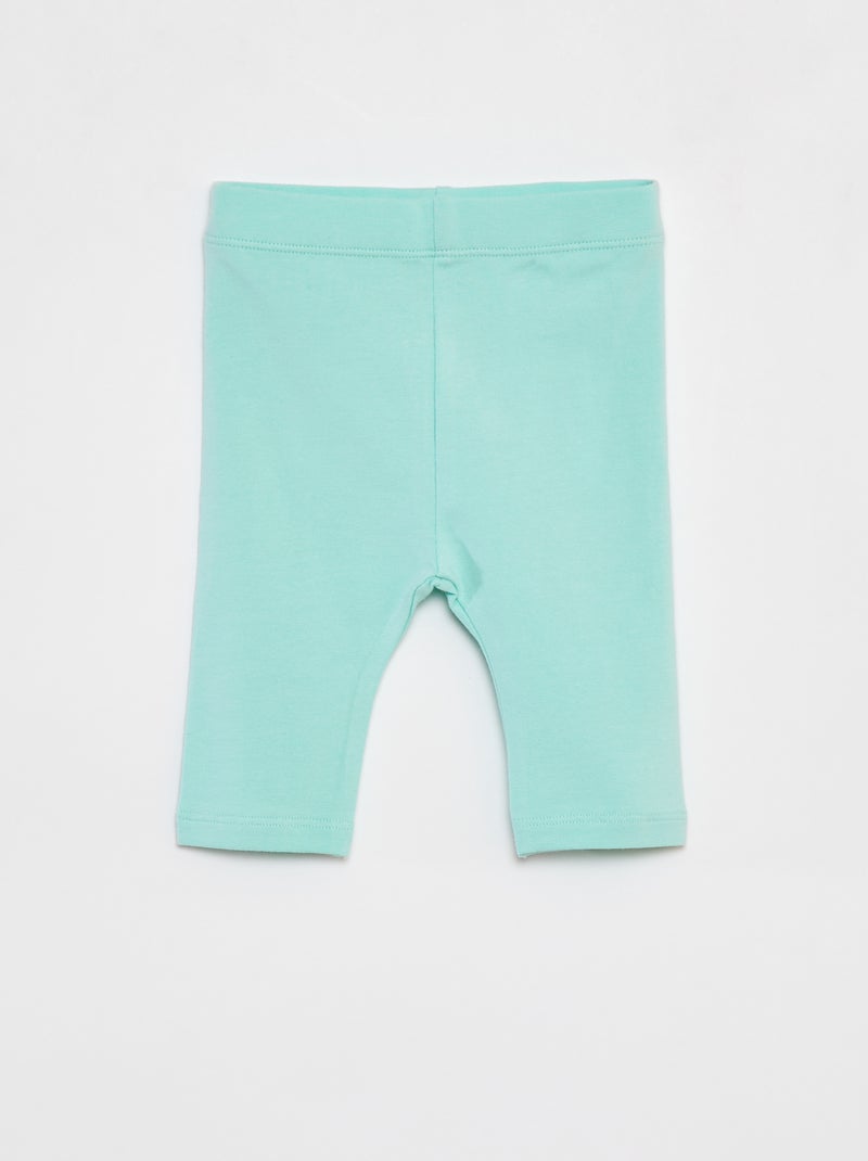 Set di 2 leggings corti VERDE - Kiabi