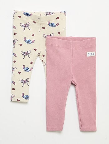 Set di 2 leggings "Disney" in maglia a costine