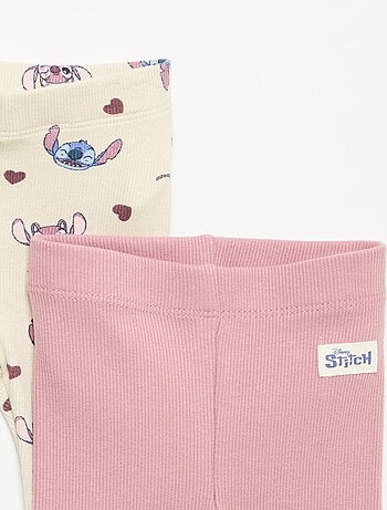 Set di 2 leggings "Disney" in maglia a costine