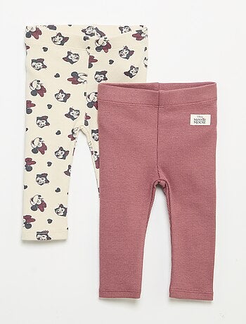 Set di 2 leggings "Disney" in maglia a costine