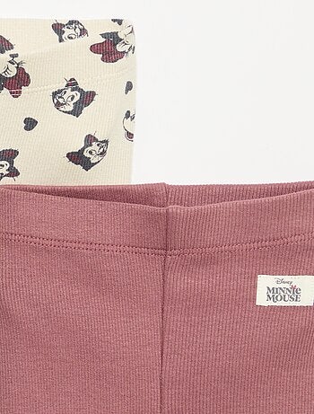 Set di 2 leggings "Disney" in maglia a costine