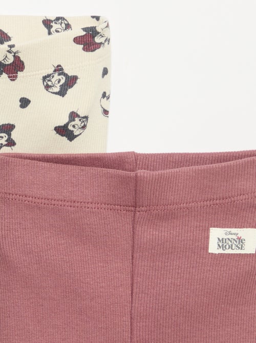 Set di 2 leggings "Disney" in maglia a costine - Kiabi