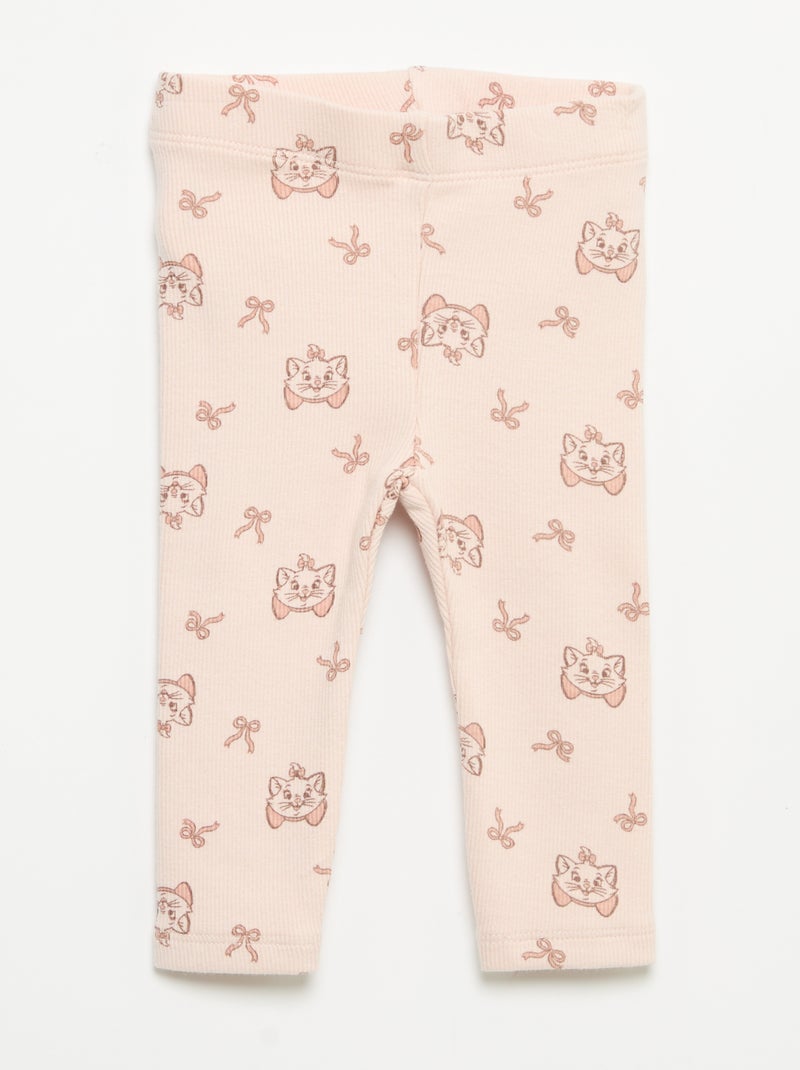 Set di 2 leggings 'Disney' in maglia a costine Rosa - Kiabi