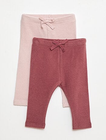 Set di 2 leggings in ciniglia