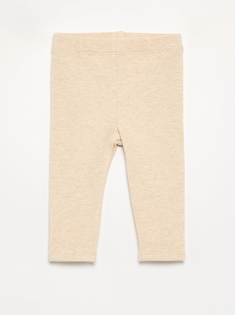 Set di 2 leggings in felpa Beige - Kiabi