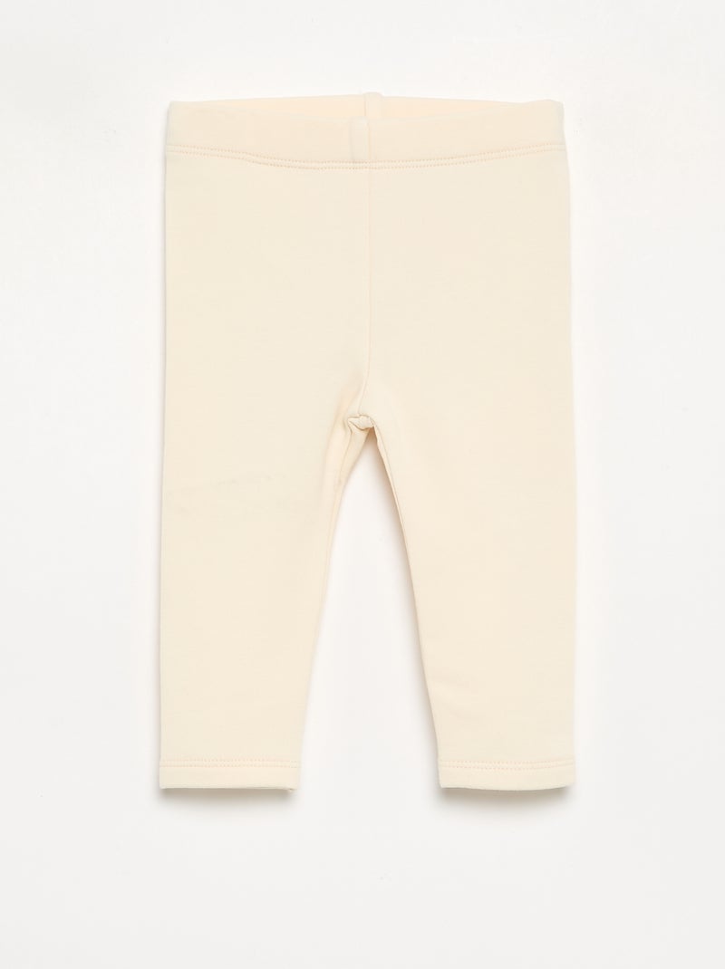 Set di 2 leggings in felpa Beige - Kiabi