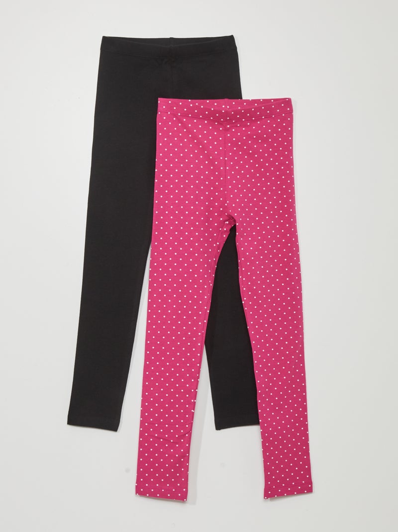 Set di 2 leggings in jersey 2 pezzi ROSA - Kiabi