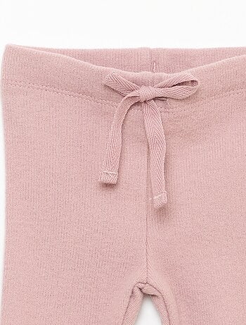 Set di 2 leggings in maglia peluche