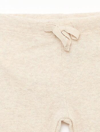 Set di 2 leggings in maglia peluche