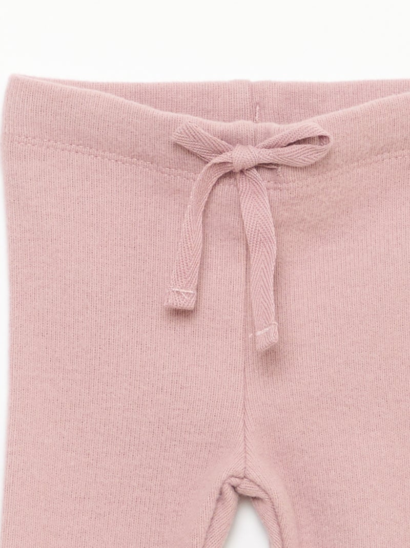 Set di 2 leggings in maglia effetto peluche Beige - Kiabi