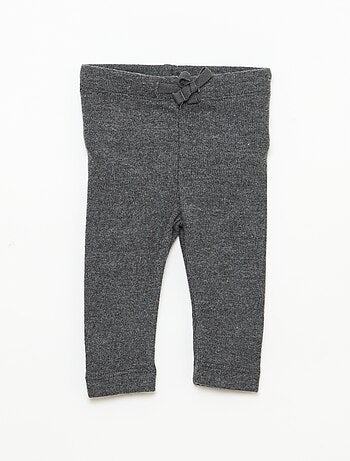 Set di 2 leggings in maglia peluche