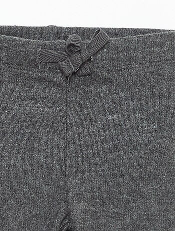 Set di 2 leggings in maglia peluche