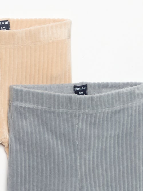 Set di 2 leggings in velluto a costine - Kiabi