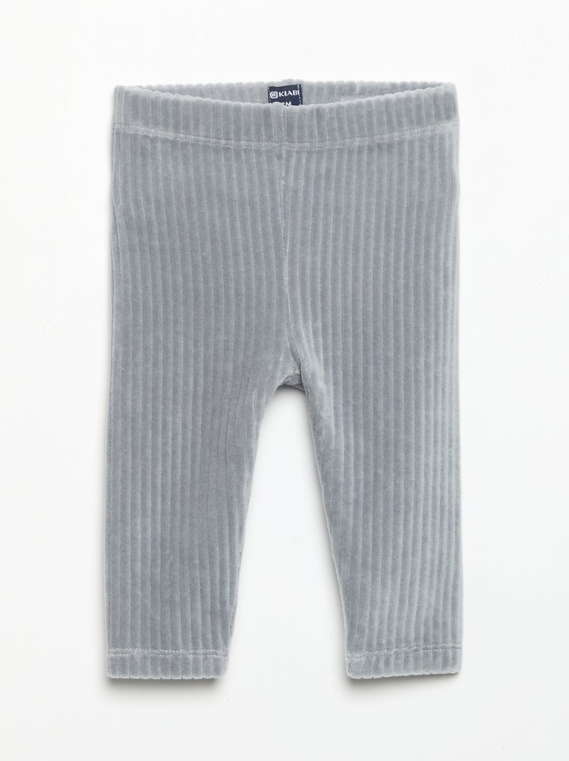 Set di 2 leggings in velluto a costine Blu - Kiabi