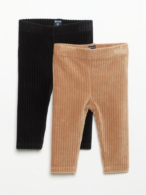 Set di 2 leggings in velluto a costine - Kiabi