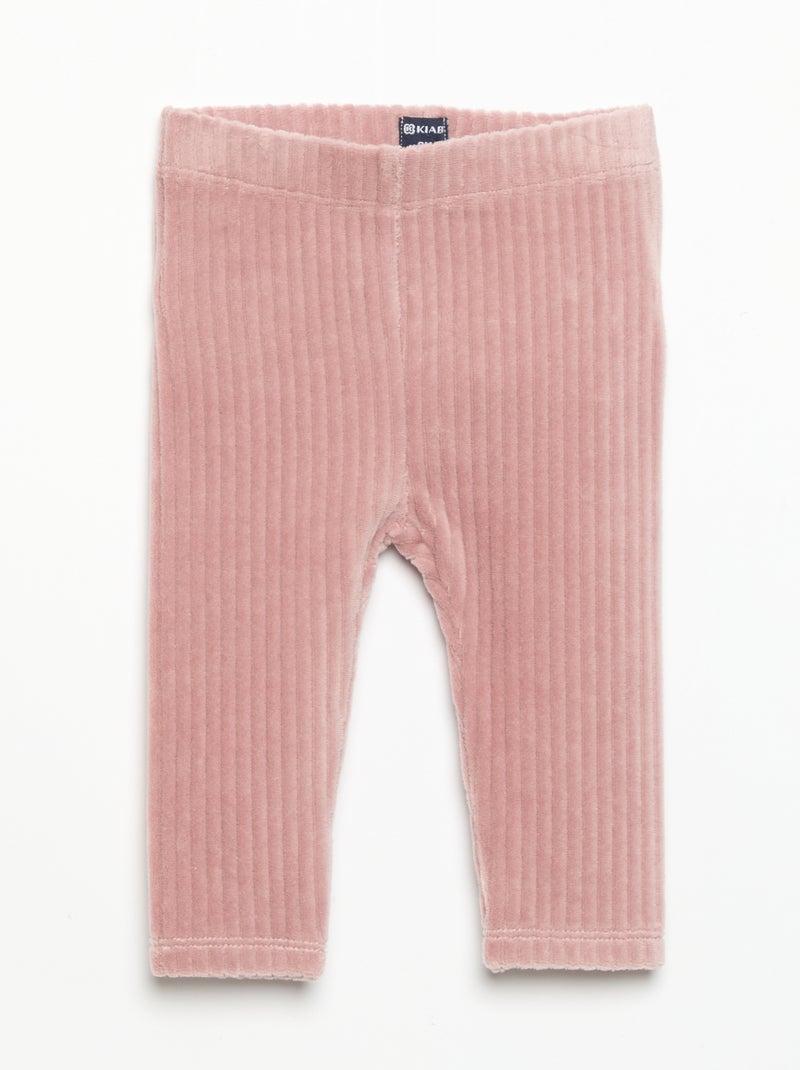 Set di 2 leggings in velluto a costine Rosa - Kiabi