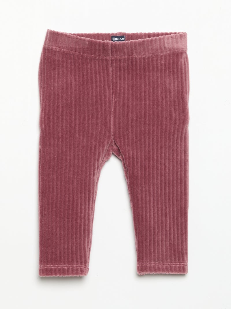 Set di 2 leggings in velluto a costine Rosa - Kiabi