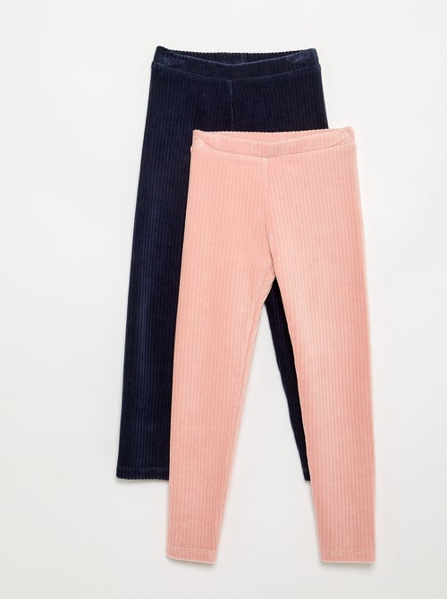 Set di 2 leggings in velluto a costine - Kiabi Set di 2 leggings in velluto a costine - Kiabi