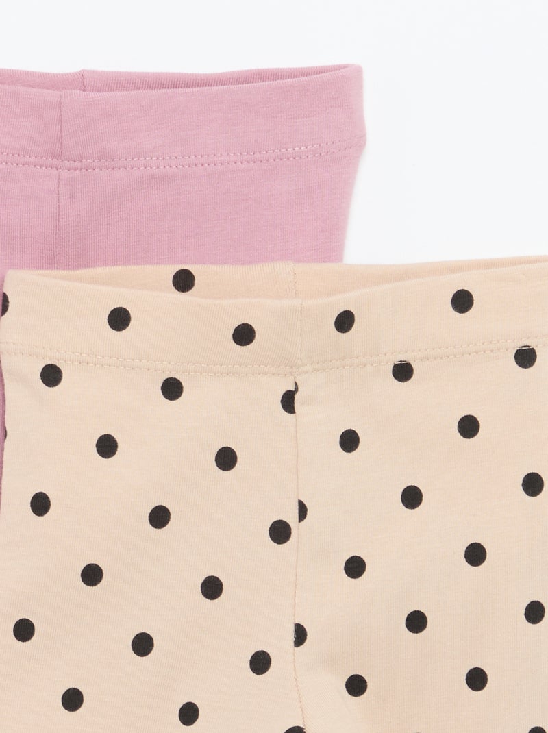 Set di 2 leggings lunghi Beige - Kiabi