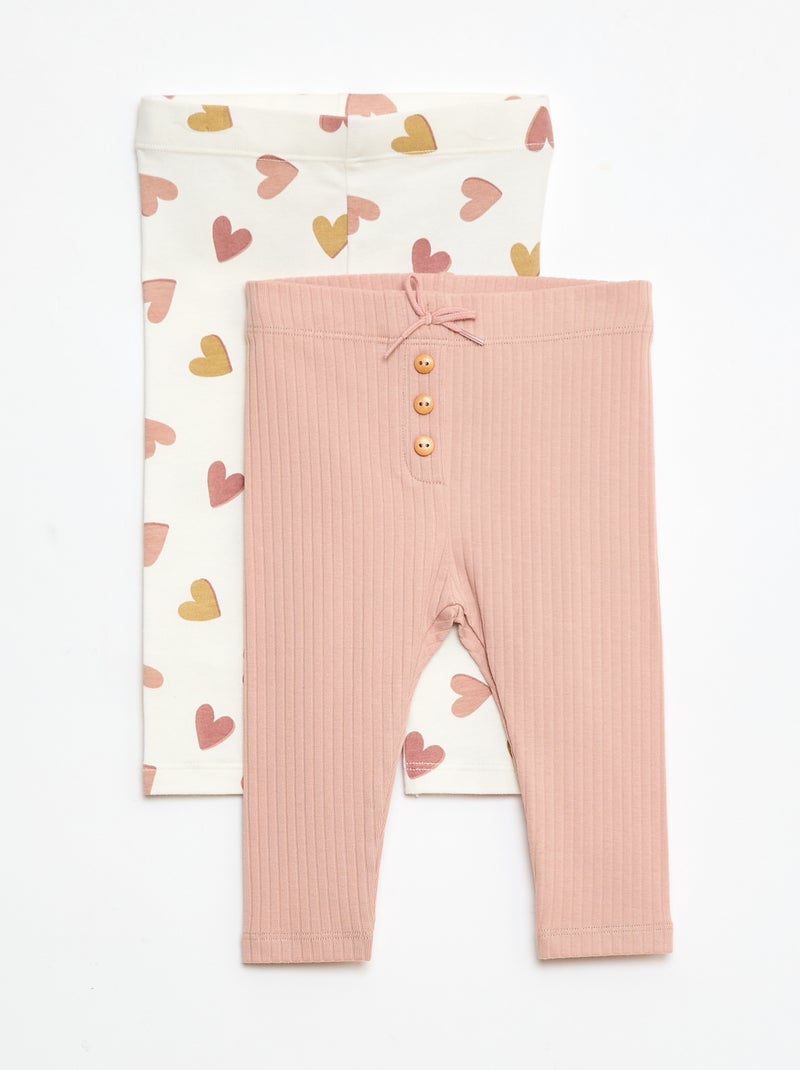 Set di 2 leggings lunghi Bianco - Kiabi