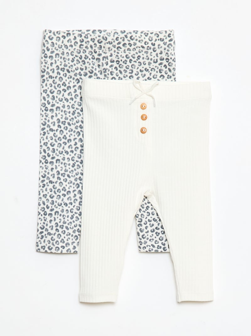 Set di 2 leggings lunghi Bianco - Kiabi