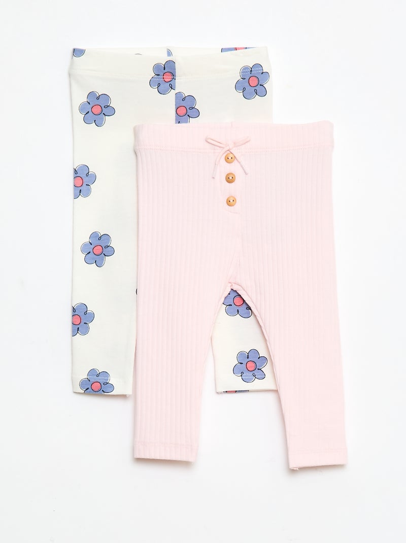 Set di 2 leggings lunghi Bianco - Kiabi
