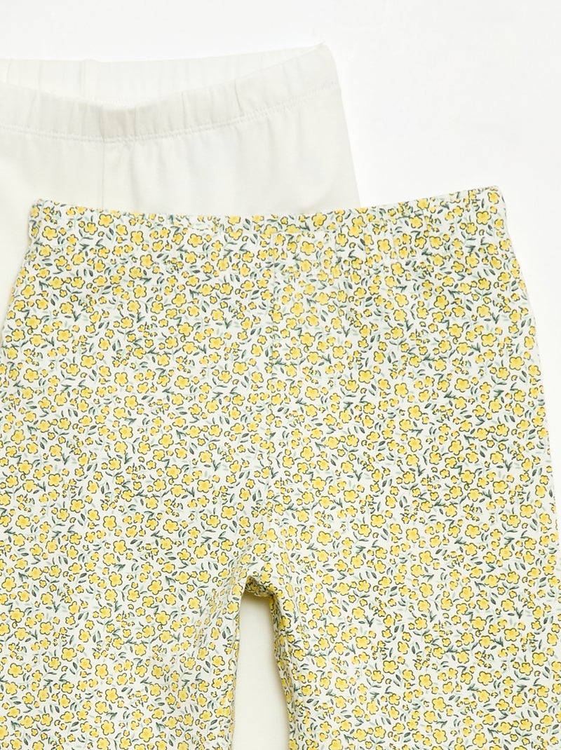 Set di 2 Leggings Lunghi Giallo - Kiabi
