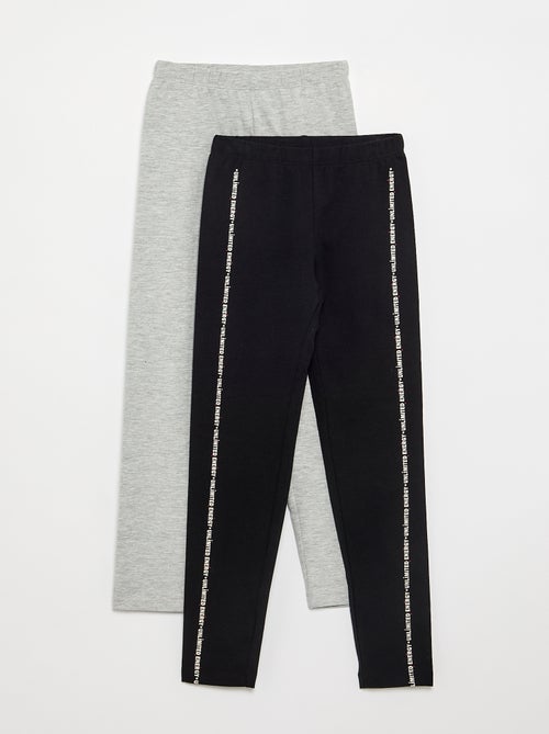 Set di 2 leggings lunghi - Kiabi Set di 2 leggings lunghi - Kiabi