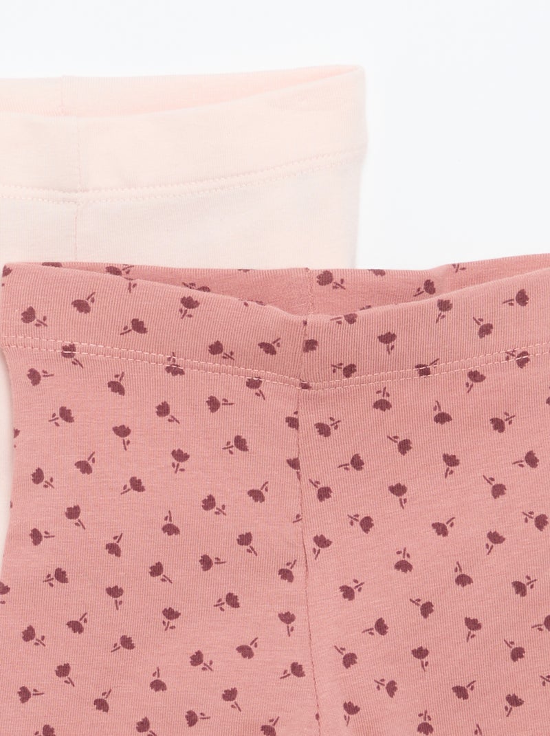 Set di 2 leggings lunghi Rosa - Kiabi