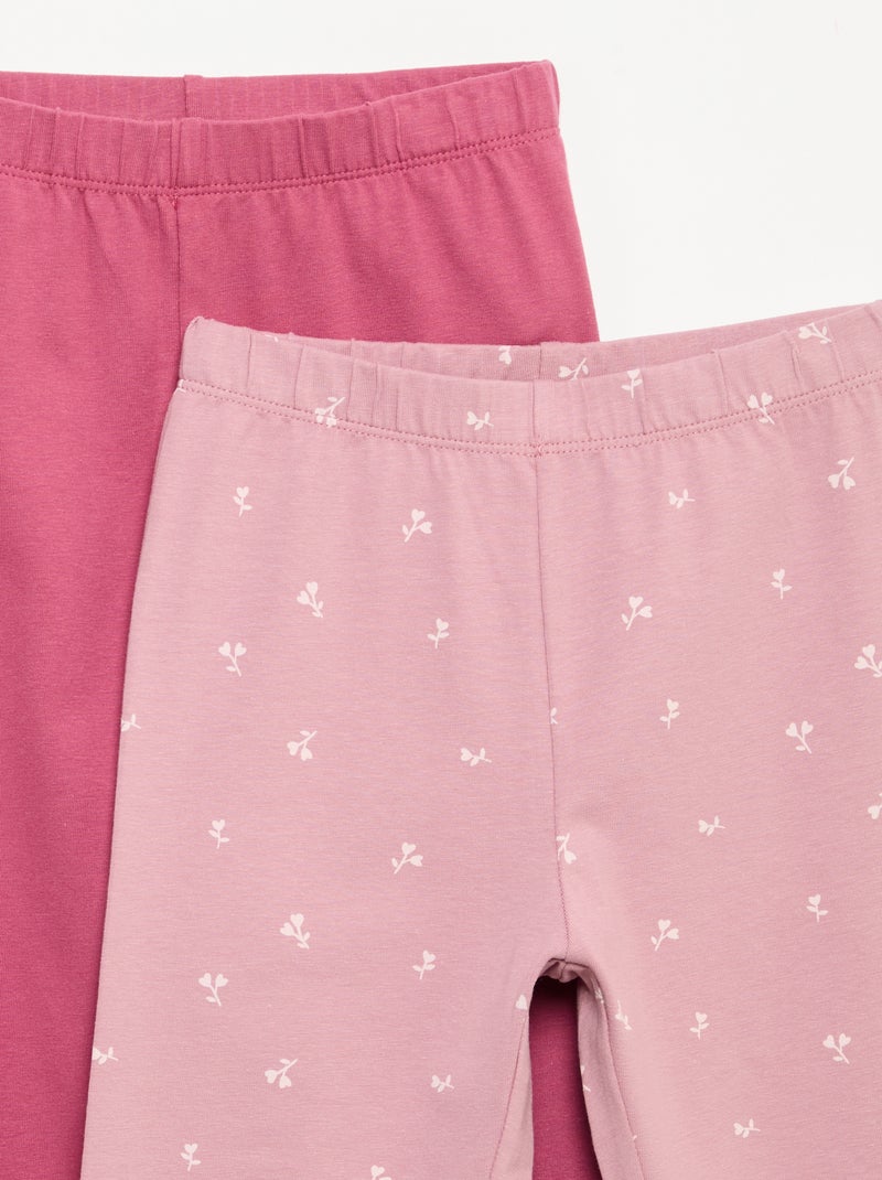 Set di 2 leggings lunghi Rosa - Kiabi