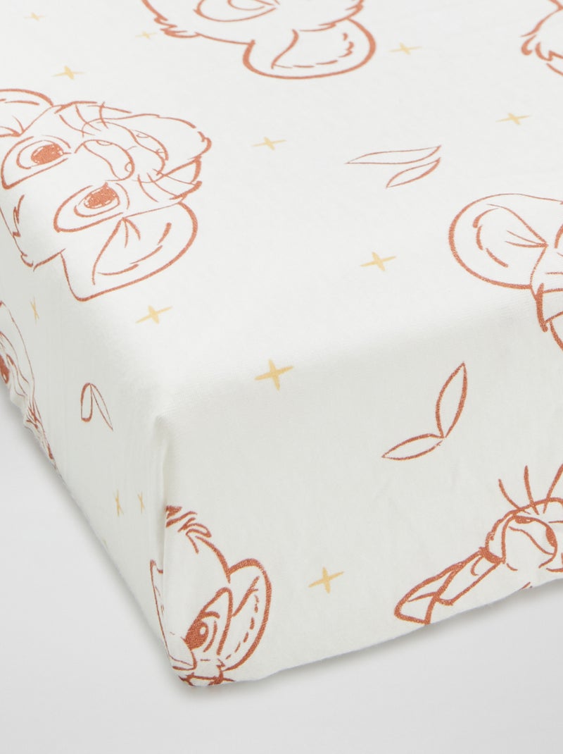 Set di 2 lenzuola con angoli 'Disney' BIANCO - Kiabi