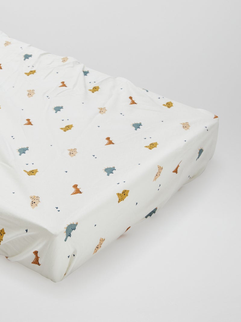 Set di 2 lenzuola con angoli in cotone BIANCO - Kiabi