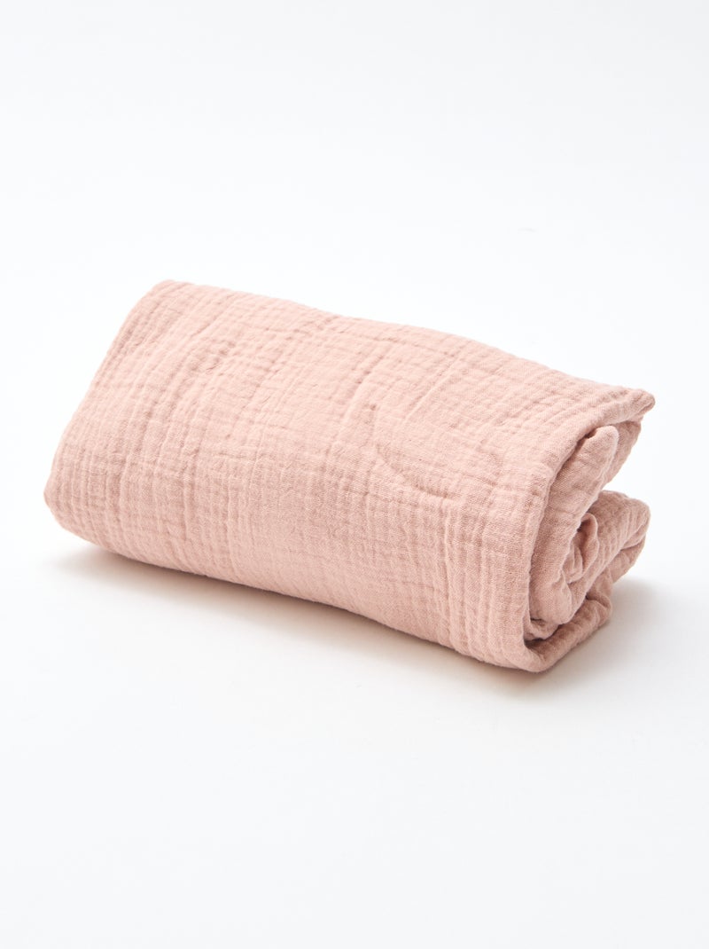 Set di 2 lenzuola con angoli in morbida garza Rosa - Kiabi