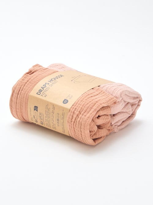 Set di 2 lenzuola con angoli in morbida garza - Kiabi