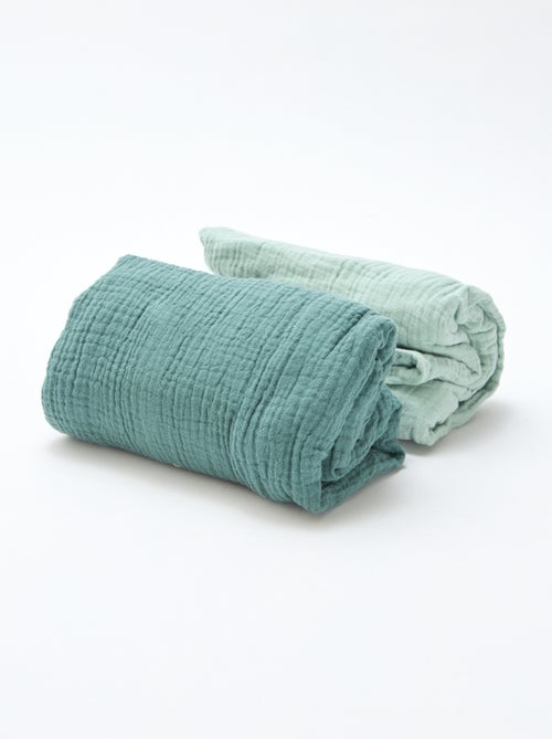 Set di 2 lenzuola con angoli in mussola soffice - Kiabi