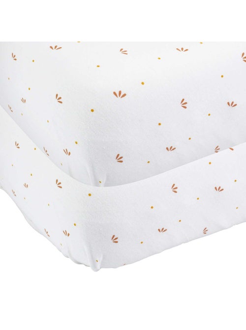 Set di 2 lenzuola con angoli per culla - 50 x 83 cm - Kiabi Set di 2 lenzuola con angoli per culla - 50 x 83 cm - Kiabi
