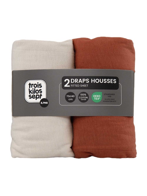 Set di 2 lenzuola con angoli per lettino - Kiabi