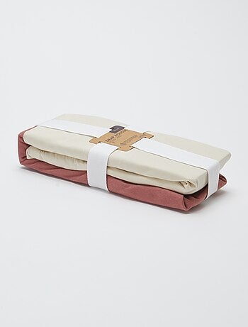 Set di 2 lenzuola con angoli per neonato 60 x 120 cm in jersey - Kiabi Home