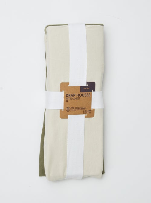 Set di 2 lenzuola con angoli per neonato (70x140) in jersey - Kiabi Home - Kiabi